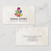 Chakras Crystals Cluster Visitekaartje (Voorkant / Achterkant)