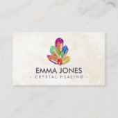 Chakras Crystals Cluster Visitekaartje (Voorkant)