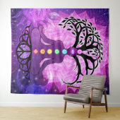 Chakras de 7 centra van de essentie van de Kracht  Wandkleed (In Situ (horizontaal))