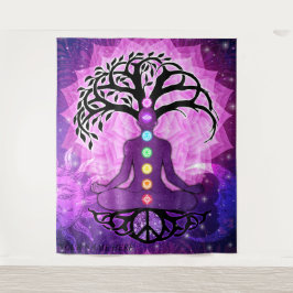 Chakras de 7 centra van de essentie van de Kracht  Wandkleed