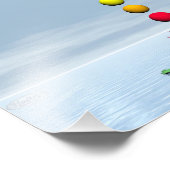 Chakras en regenboog - 3D rendering Foto Afdruk (Hoek)