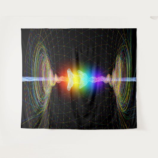 Chakras Energy Activating BlackTapestry Wandkleed (Voorkant (horizontaal))