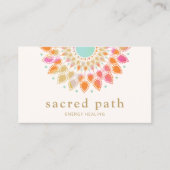 Chakras Lotus Flower Mandala Energy Healer Visitekaartje (Voorkant)