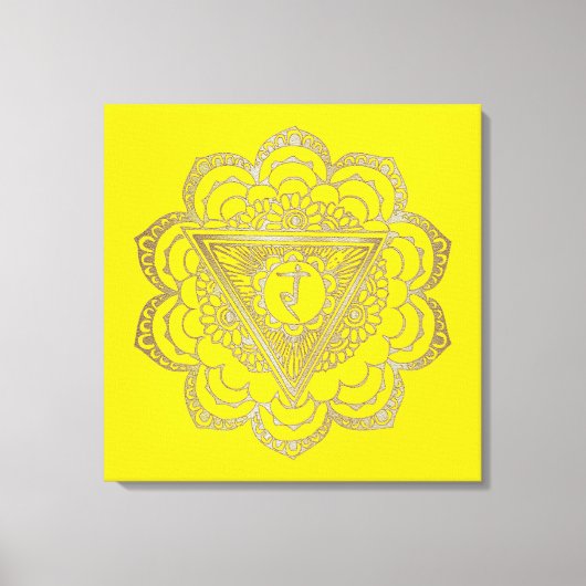 Chakras Manipura - Kouddoek Canvas Afdruk (Voorkant)