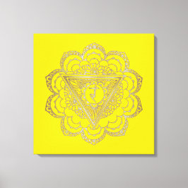Chakras Manipura - Kouddoek Canvas Afdruk