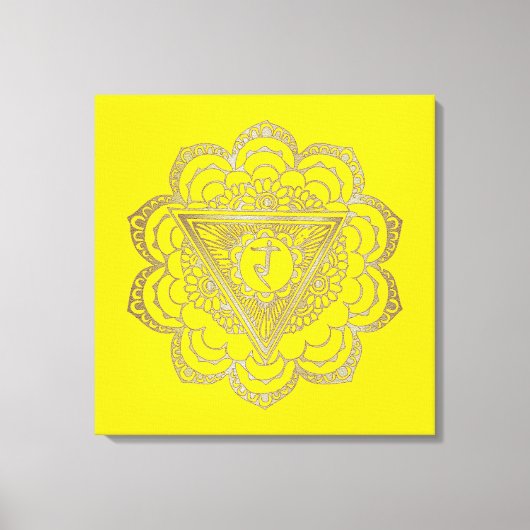Chakras Manipura - Kouddoek Canvas Afdruk (Voorkant)
