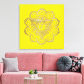 Chakras Manipura - Kouddoek Canvas Afdruk (Insitu (Woonkamer))