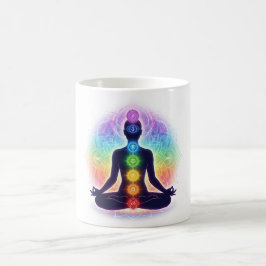 Chakra's Meditatiekunst | Zeven Kleurrijke Symbole Koffiemok