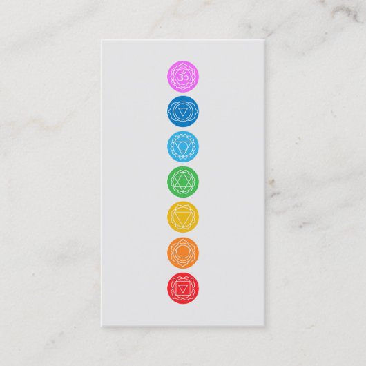 Chakras Meditation Visitekaartje (Voorkant)