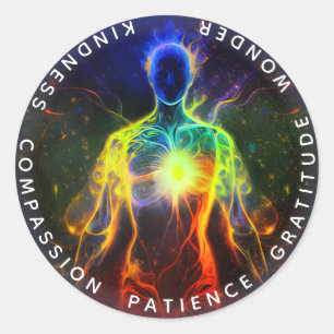 Chakras   Menselijke Auras   Energie-Healer Ronde Sticker
