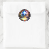 Chakras | Menselijke Auras | Energie-Healer Ronde Sticker (Tas)
