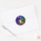 Chakras | Menselijke Auras | Energie-Healer Ronde Sticker (Envelop)