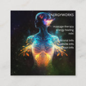 Chakras | Menselijke Auras | Energie-Healer Vierkante Visitekaartje (Achterkant)