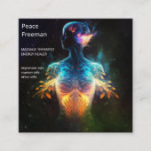 Chakras | Menselijke Auras | Energie-Healer Vierkante Visitekaartje (Voorkant)