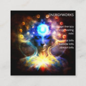 Chakras | Menselijke Auras | Energie-Healer Vierkante Visitekaartje (Achterkant)