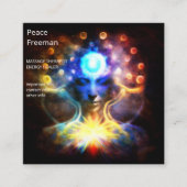 Chakras | Menselijke Auras | Energie-Healer Vierkante Visitekaartje (Voorkant)