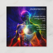 Chakras | Menselijke Auras | Energie-Healer Vierkante Visitekaartje (Achterkant)