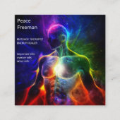 Chakras | Menselijke Auras | Energie-Healer Vierkante Visitekaartje (Voorkant)