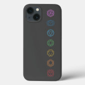 Chakras Minimalist Hoesje-Mate iPhone case (Achterkant)
