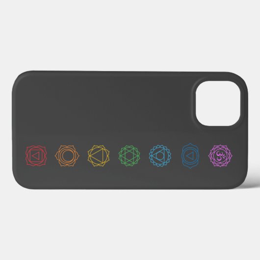 Chakras Minimalist Hoesje-Mate iPhone case (Achterkant (horizontaal))