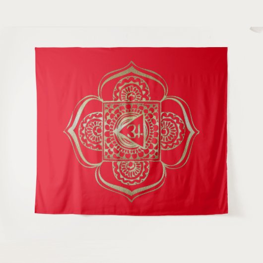 Chakras Muladhara - Tapestry Wandkleed (Voorkant (horizontaal))