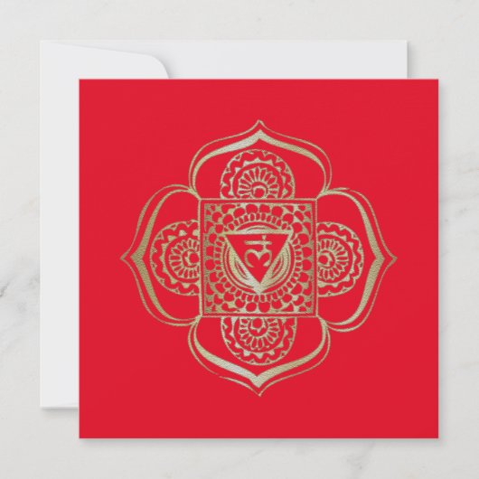 Chakras Muladhara - Wenskaart Kaart (Voorkant)