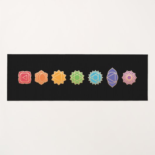 Chakras Rainbow Colors 7 Yogamat (Voorkant (horizontaal))