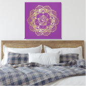 Chakras Sahasrara - Verpakt Canvas Afdruk (Insitu (Slaapkamer))