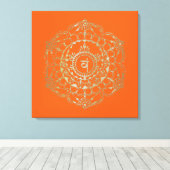 Chakras Svadhistana - Gewatteerd Canvas (Insitu (Houten vloer))