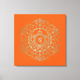Chakras Svadhistana - Gewatteerd Canvas Afdruk