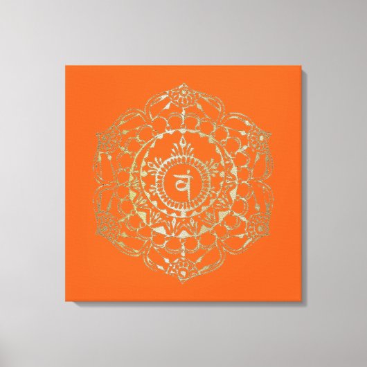 Chakras Svadhistana - Gewatteerd Canvas Afdruk (Voorkant)