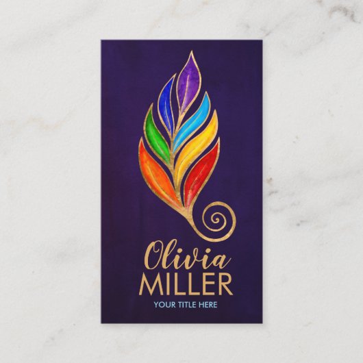 Chakras Tree Branch bloeit Visitekaartje (Voorkant)