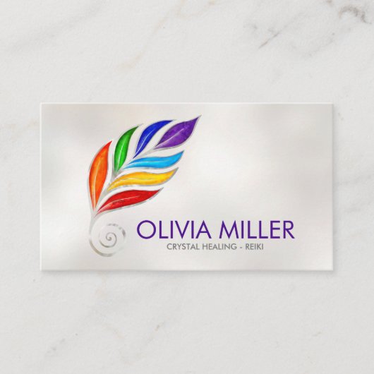 Chakras Tree Branch bloeit Visitekaartje (Voorkant)