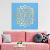 Chakras Vishudda - Wrapped Canvas Afdruk (Insitu (Woonkamer))