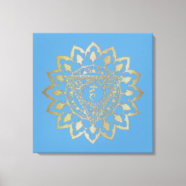 Chakras Vishudda - Wrapped Canvas Afdruk
