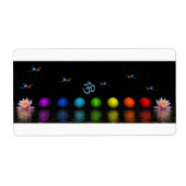 chakras vogels en aum etiket (Voorkant)