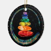 Chakras Zen Stones and Enso cirkels Keramisch Ornament (Links)