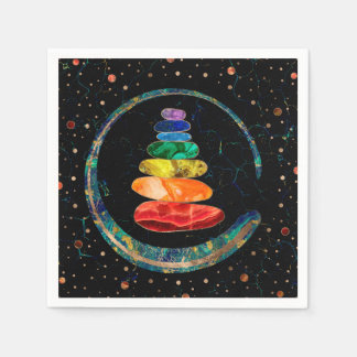 Chakras Zen Stones and Enso cirkels Servet