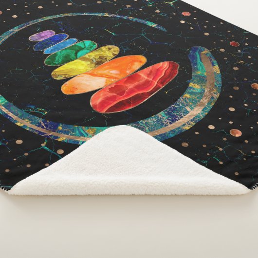 Chakras Zen Stones and Enso cirkels Sherpa Deken (3/4)