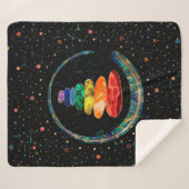 Chakras Zen Stones and Enso cirkels Sherpa Deken (Voorkant (horizontaal))