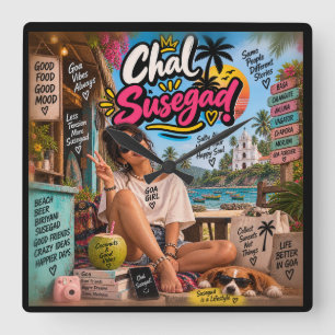 Chal Susegad! — Susegad is een Levensstijl Vierkante Klok