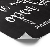 Chalboard Wedding Open Bar 8x10-teken Poster (Hoek)