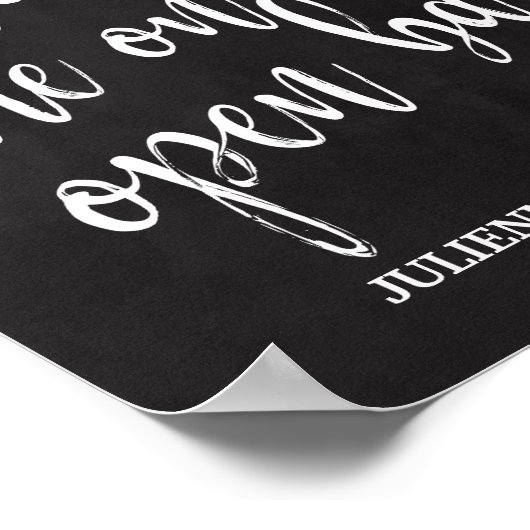 Chalboard Wedding Open Bar 8x10-teken Poster (Hoek)