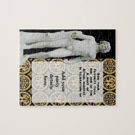 Chalcedonian Black Invitation Legpuzzel (Horizontaal)