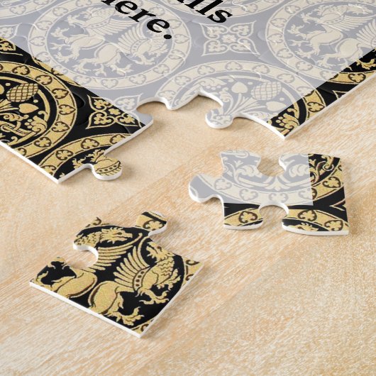 Chalcedonian Black Invitation Legpuzzel (Zijkant)