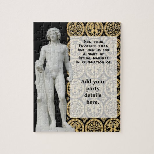 Chalcedonian Black Invitation Legpuzzel (Verticaal)