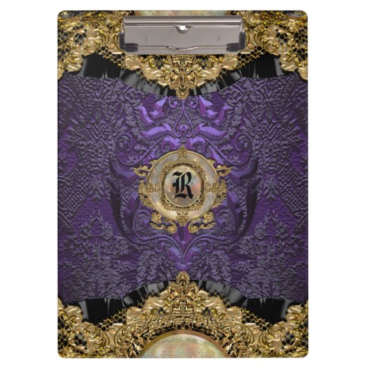 Chalchadoriz Regal Elegant Monogram Klembord (Voorkant)