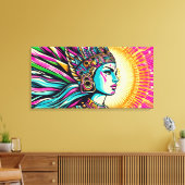 Chalchiuhtlicue 2 canvas afdruk (Insitu (Woonkamer))