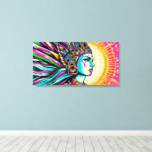 Chalchiuhtlicue 2 canvas afdruk (Insitu (Houten vloer))