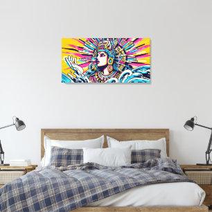 Chalchiuhtlicue 4 canvas afdruk